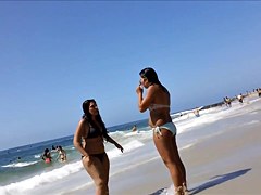 Candid Latina Big Fat Ass on Beach