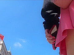 Candid street upskirt