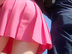 Candid street upskirt