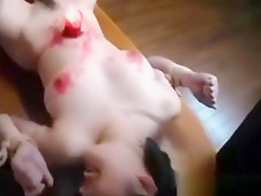 Candling Flogiging a Japanese MILF At Home