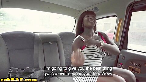 Car Ebony Milf Drilled By Bwc Driver In Black Pussy