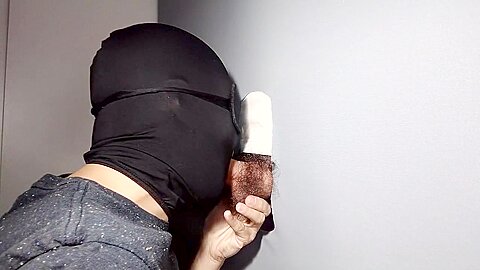 Car Mechanic Straight Guy With Hairy Cock And Precum Returns To Gloryhole To Be Drained