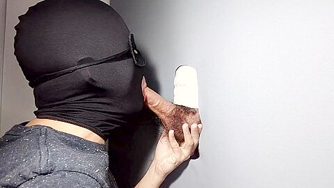 Car Mechanic Straight Guy With Hairy Cock And Precum Returns To Gloryhole To Be Drained