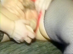 Chubby German Ladies Getting Banged By Two Hard Cocks In The Living Room