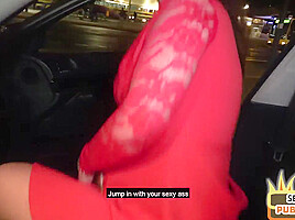 Chubby German lady public fucked outdoor in POV sex