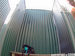 Chubby Girl Catched In Public Shower