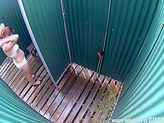 Chubby Girl Catched In Public Shower