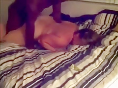 Chubby brunette busty milf gets nailed by black cock