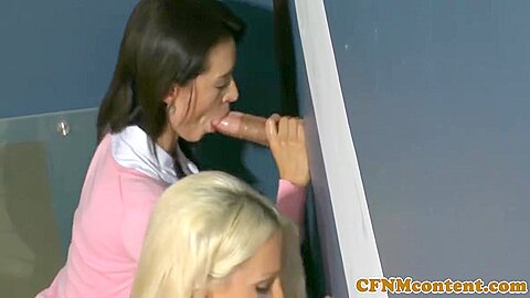 Classy Cfnm Cougar Takes To A Gloryhole