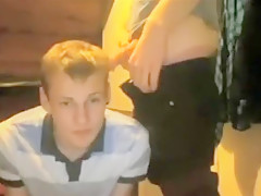 College Lovers Give Blowjobs