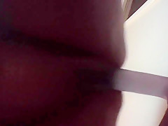 College student 18+ Trying Out Her New 10 Inch Dildo