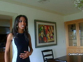 Combat Zone - Slender Ebony Beauty Filled With Cock