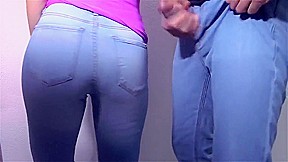 Compilation Pants Down Cum - Yoga Pants Leggings Jeans Trousers - Visible Panty Lines