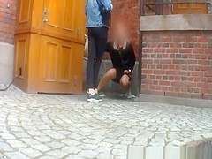 Compilation of women peeing outdoors in public