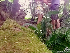 Couple Having Public Sex In The Woods From Pov