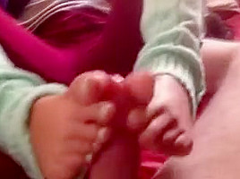 Crazy homemade Fetish, Foot Job porn movie