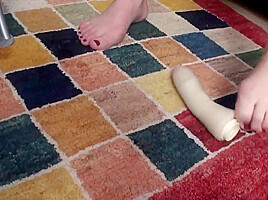 Crushing dildo with feet by Foot Girls