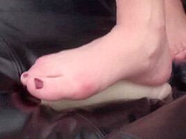 Crushing dildo with feet by Foot Girls