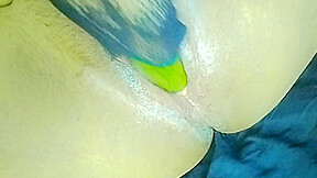 Cumshot With Cucumber Fucking