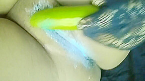 Cumshot With Cucumber Fucking