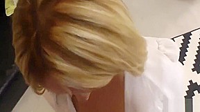 Curvy euro beauty pleasuring old man