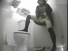 Cute Asian Girl Toilet Onanism
