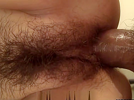 Cute Asian skank sucks then rides the cock