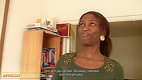 Cute Black Girl Riding White Cock In Fake Homemade Casting
