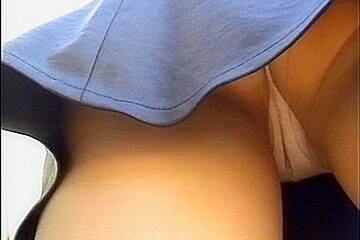Cute european girl with delicious ass in stockings