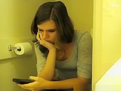 Cute girl secretly filmed peeing