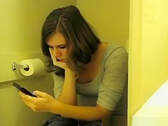 Cute girl secretly filmed peeing