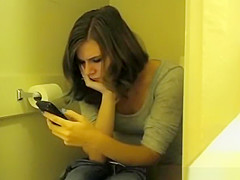 Cute girl secretly filmed peeing