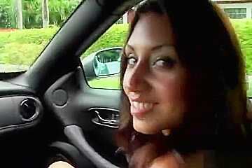 Cute scraggy Delilah in real blowjob video in the open
