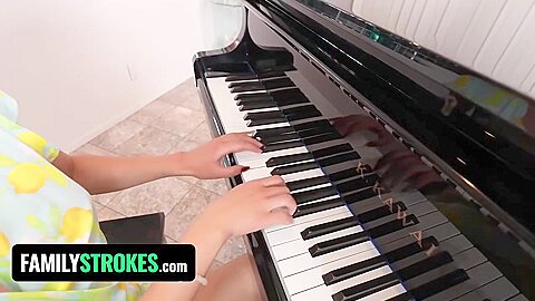 Cute teen 18+ Scarlett Alexis Takes More Then A Piano Lessons From Her Horny Step Dad