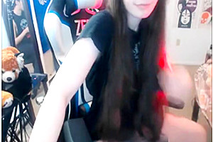Cutie Tgirl couple blowjob webcam