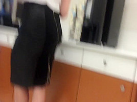 Delicious latina coworker candid ass in pencil skirt