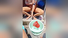 Desi Bhabhi Bathing