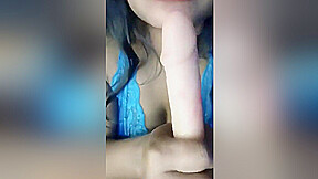 Desi Girl Sucking A Dildo