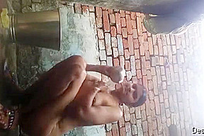 Desi Village Girl Record Outdoor Bathing Selfie For Lover