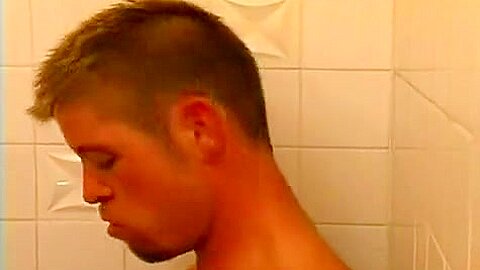 Dildo penetration in the shower