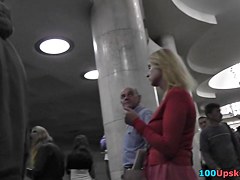 Dirty accidental upskirt by cutie in the public place