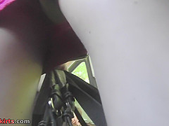 Dirty upskirt in public caught by skilled