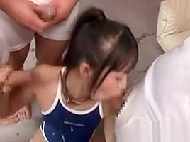 Dominated Tiny Asian Sucking Cock In Gangbang