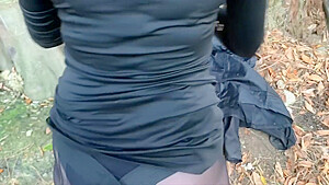 Dominatrix Nika Fucked Her Slave In The Ass In The Park Without Lube  Pegging In Public Doggy Style