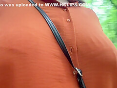 Dripping Wet Pussy Juice Outdoors From Nymphomaniac Exhibitionist