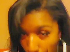 EBONY teen 18+ MODEL SUCKS BBC DURING ESCORT CASTING