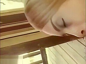 Early morning dick sucking on the porch