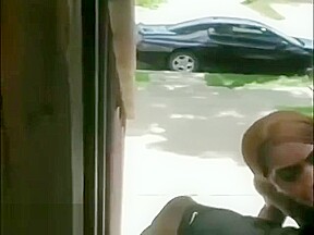 Early morning dick sucking on the porch