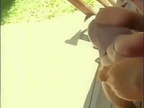 Early morning dick sucking on the porch