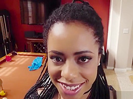 Ebony Babe Kira Noir Blows Roommates Boyfriend